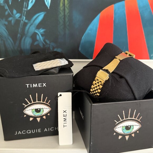 SOLD* NWT Timex X Jacquie Aiche Tribe Eye Blue Dial 36mm Watch - Picture 9 of 14